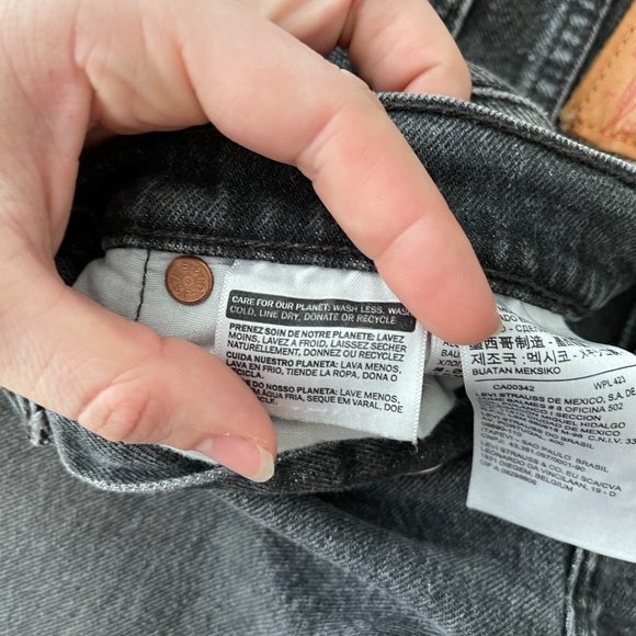 Levi’s 501 Skinny Jeans Coal Black 26 - Picture 7 of 8